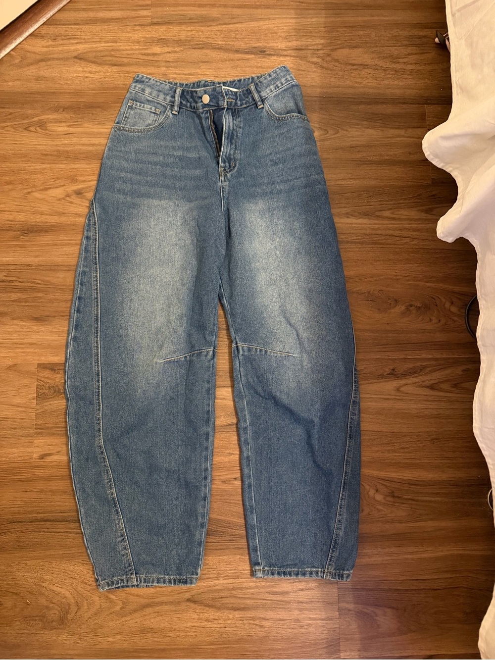 High-Rise Barrel Jeans